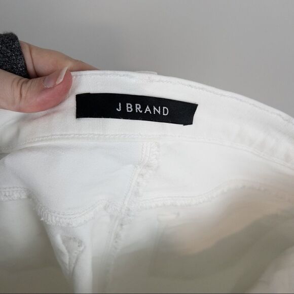 𝅺J Brand Womens Skinny Leg Jean Blanc White Size 27 Midrise Stretch Coastal - Picture 6 of 9